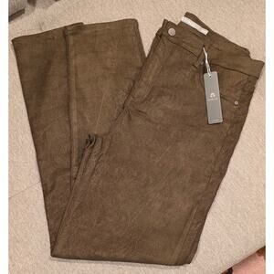 Tractr Hi-Rise Bronze Foil Print Faux Suede Skinny Jeans NWT Size 12/31